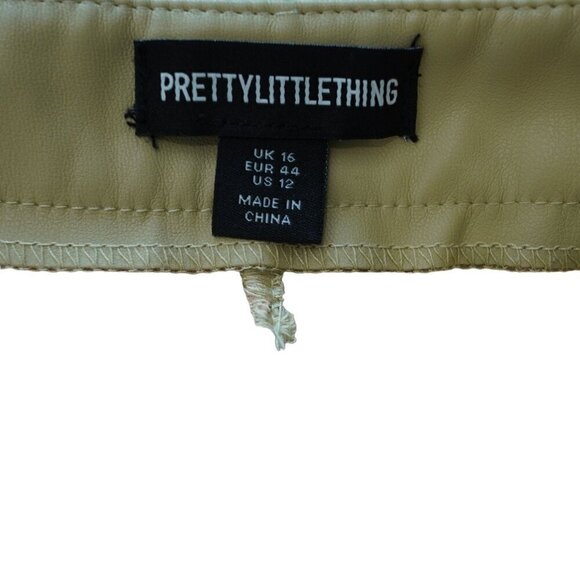 Pretty Little Thing Faux Leather Straight Leg Lined Pants Size‎ 12 - Picture 8 of 11